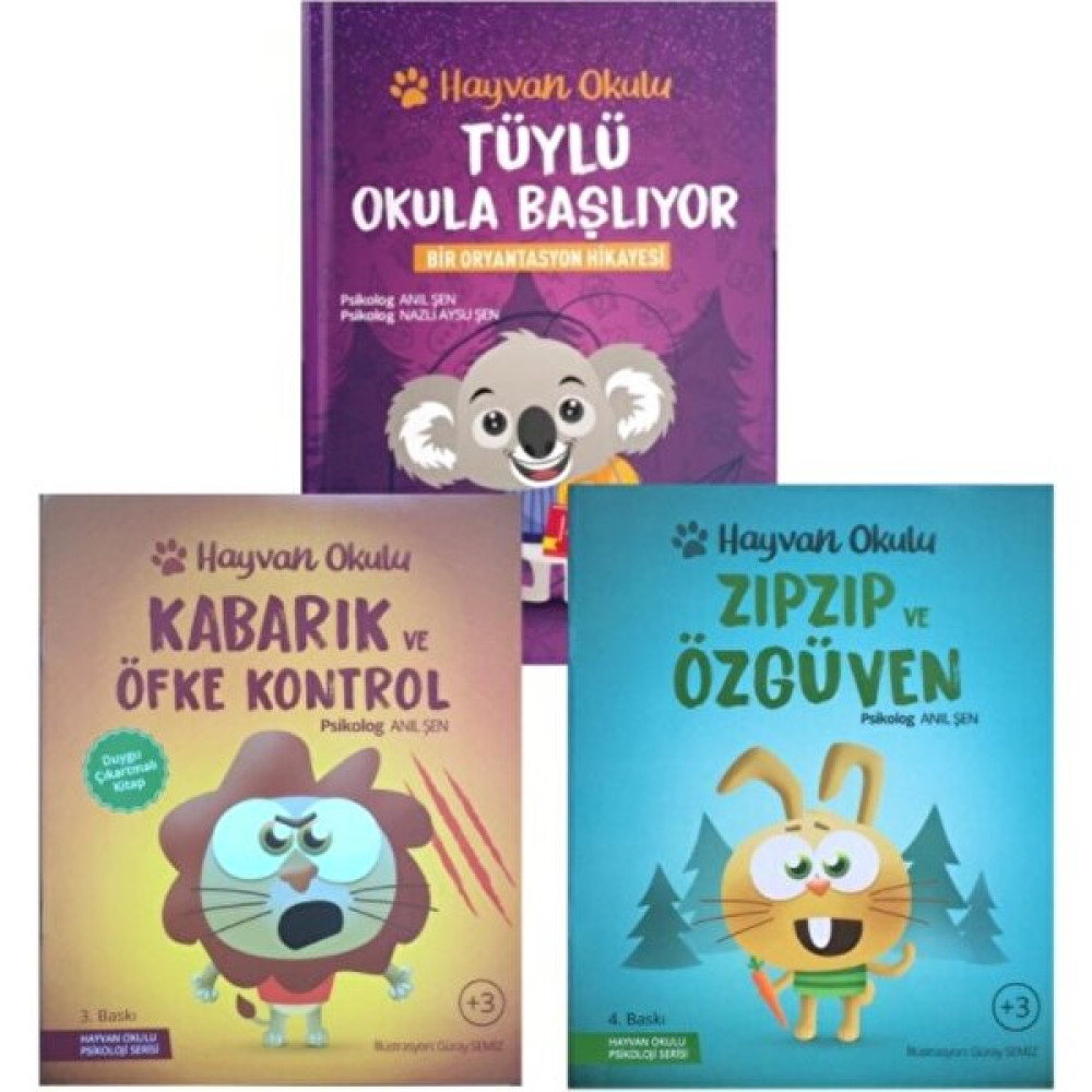 Çocuk Psikolojisi Seti Tüylü Okula Başlıyor Zıpzıp ve Özgüven Kabarık ve Öfke Kontrol Kişisel Gelişim ve Psikoloji Fiyatı