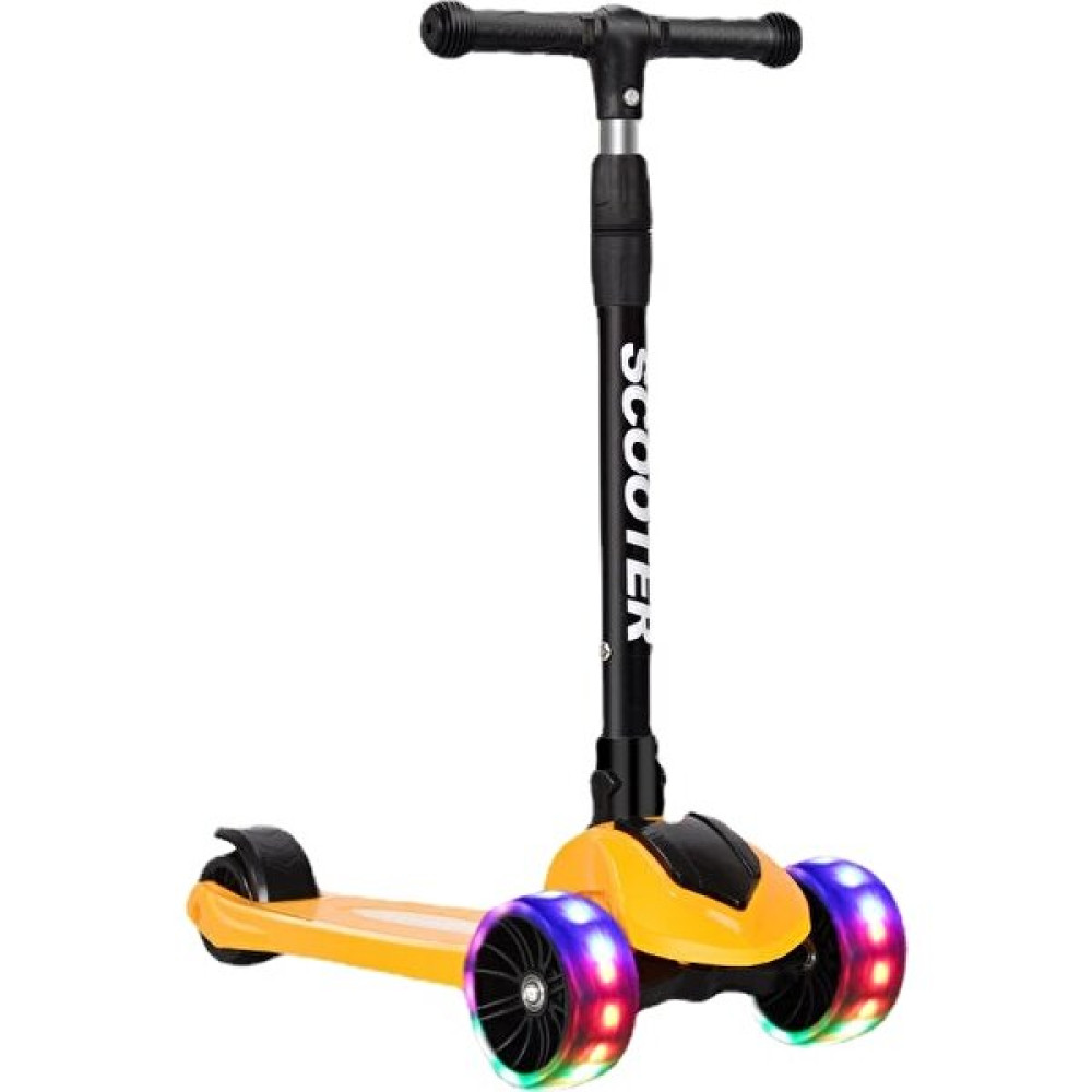 Çocuk Scooter LED Üç Tekerlekli Katlama Kaldırılabilir - Sarı Açık Hava, Deniz ve Spor Oyuncakları Fiyatı