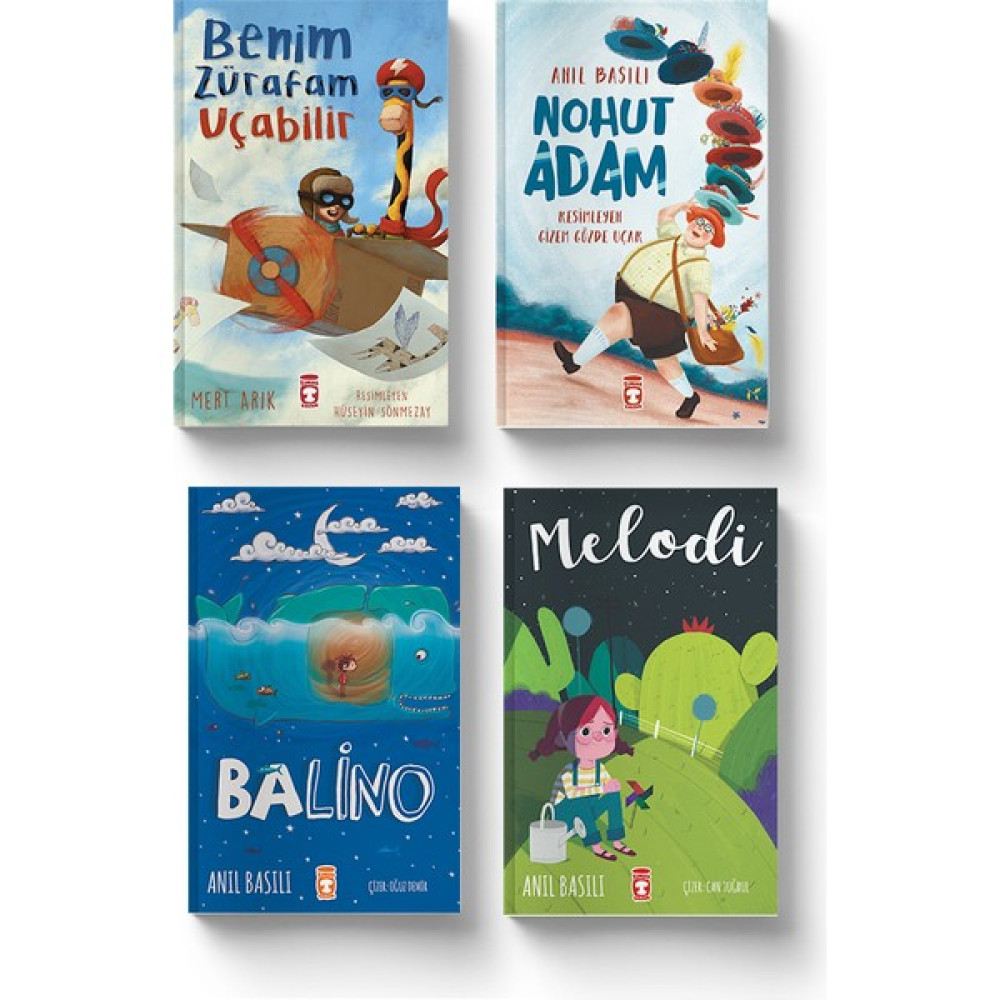 Çocuk Tatil Kitapları Seti (4 Kitap) (Benim Zürafam Uçabilir - Nohut Adam - Balino - Melodi) Çocuk Masal Fiyatı
