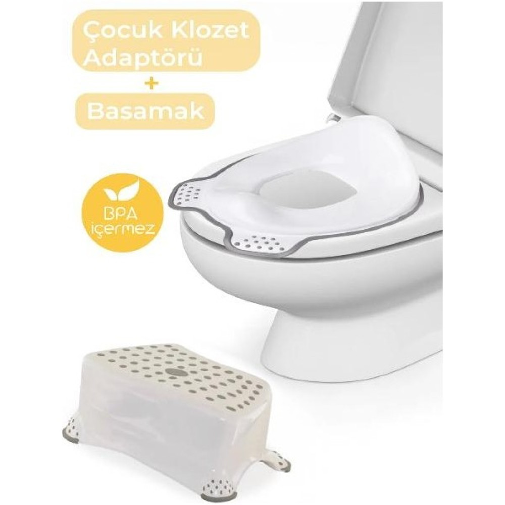Çocuk Tuvalet Eğitimi Ikili Set Klozet Adaptörü ve Basamak Klozet Adaptörü Fiyatı
