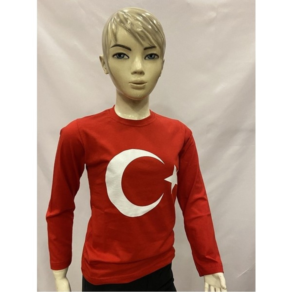 Çocuk Uzun Kollu Bayraklı Sweet Badi Tişört Erkek Çocuk Sweatshirt Fiyatı