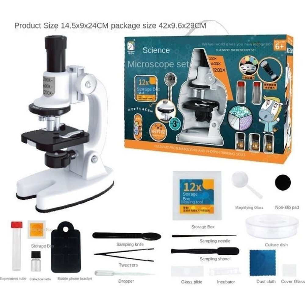 Çocuklar Hd 1200X Mikroskop Oyuncak Seti (Yurt Dışından) Mikroskop Fiyatı