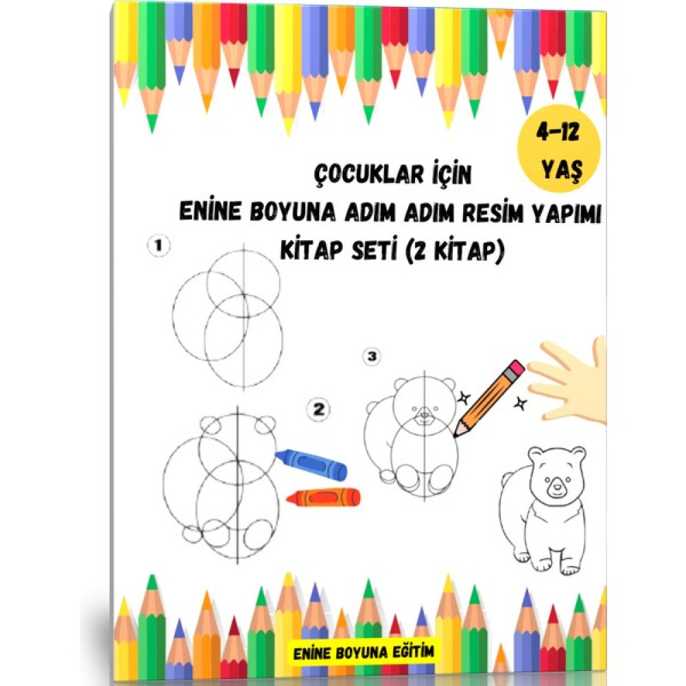 Çocuklar İçin Adım Adım Resim Yapımı Kitap Seti (2 Kitap) Kitaplar Fiyatı