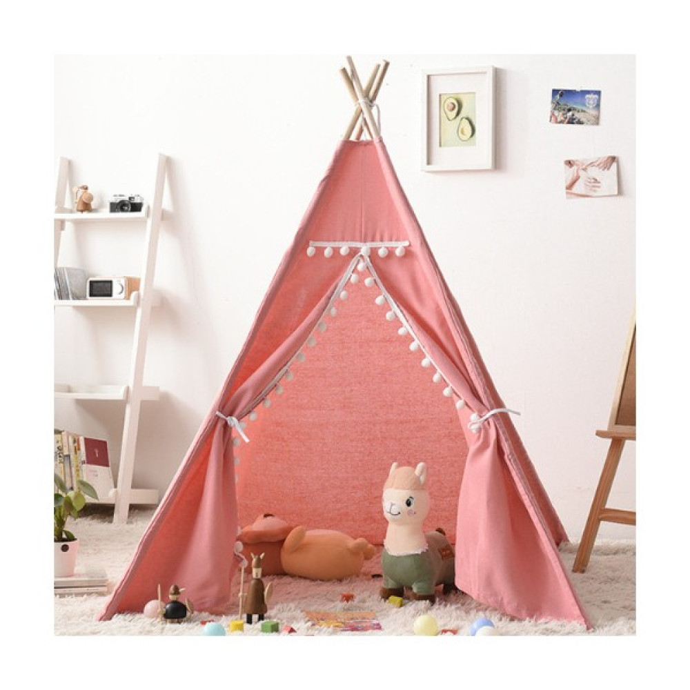 Çocuklar Için Çocuk Çadırı, Halı Kaplı LED Işıklarla Süslenmiş Kız Yazlık Erkek Çadırı Için Portatif Tipi Bebek Odası (Yurt Dışından) - Pembe Eğitici Oyuncak Fiyatı