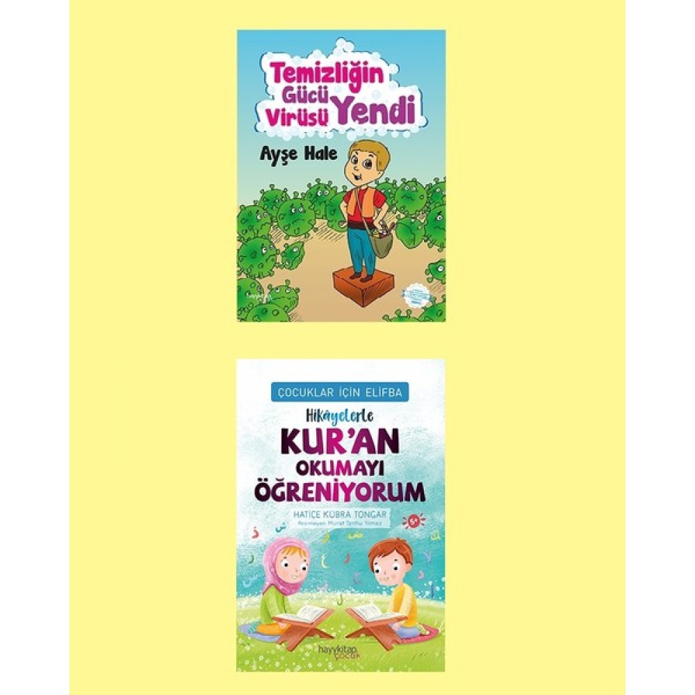Çocuklar Için Elifba: Hikâyelerle Kur’an Okumayı Öğreniyorum - Temizliğin Gücü Virüsü Yendi 2li Set Çocuk Masal Fiyatı