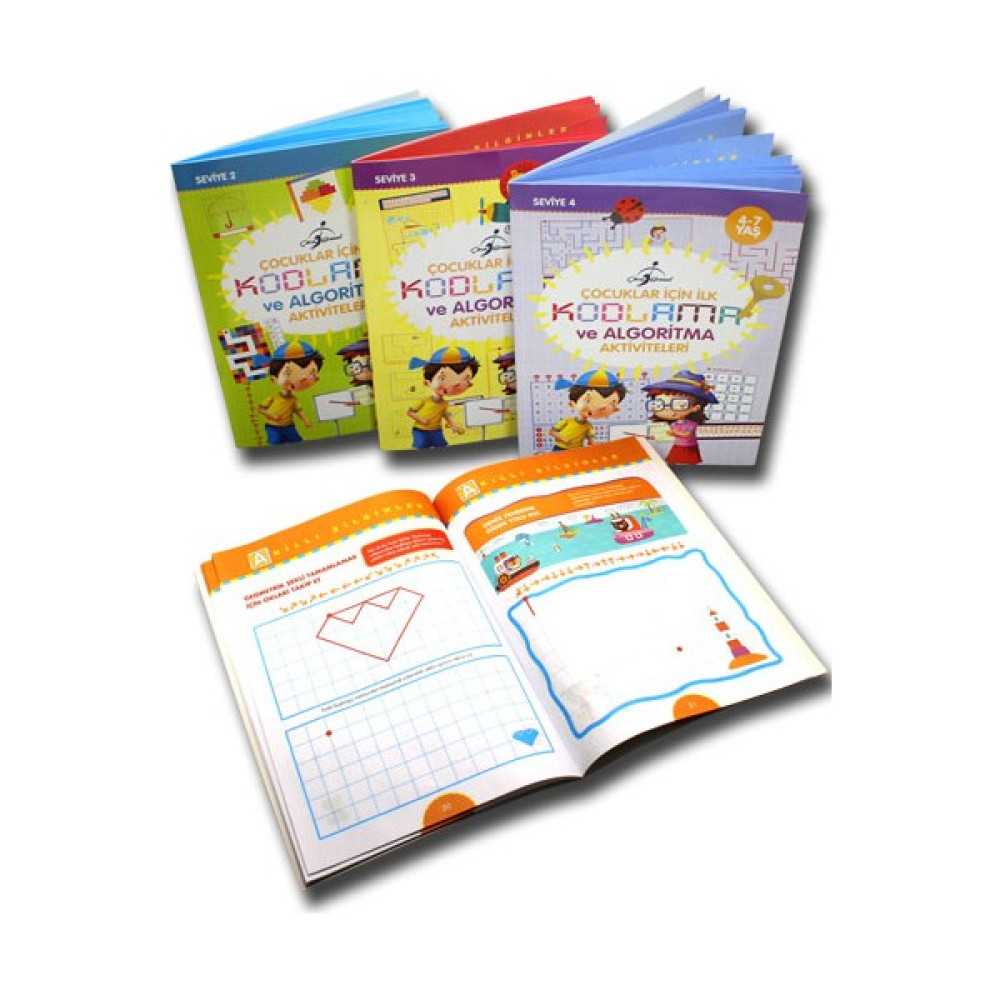 Çocuklar Için Ilk Kodlama ve Algoritma Aktiviteleri - 4 Kitap Okul Öncesi Eğitici & Öğretici Kitaplar Fiyatı