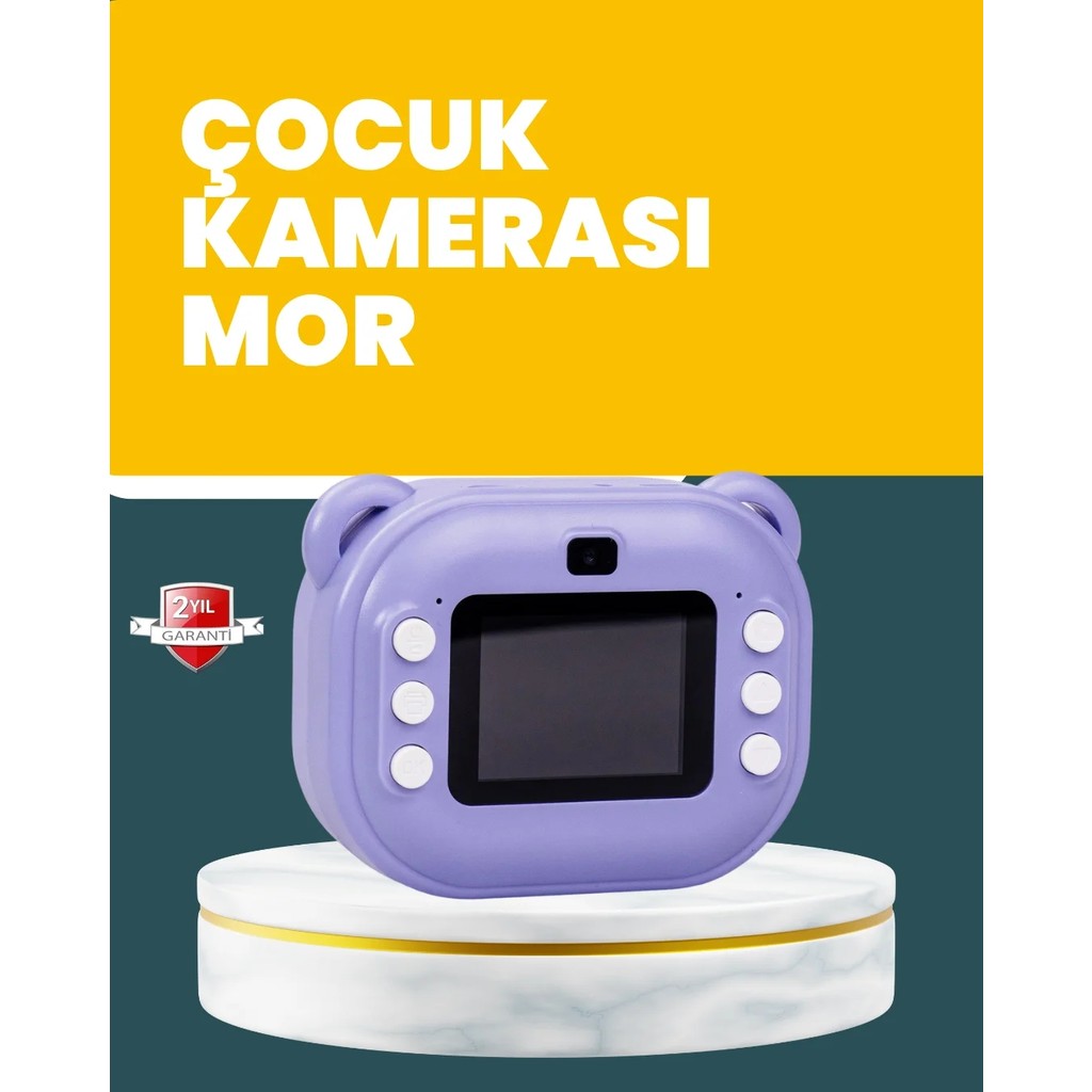 Çocuklar İçin Mor Şipşak Baskı Kamera – 18 Efektli Oyun ve Müzik Özellikli Eğlenceli Tasarım SSD / Solid State Drive Fiyatı