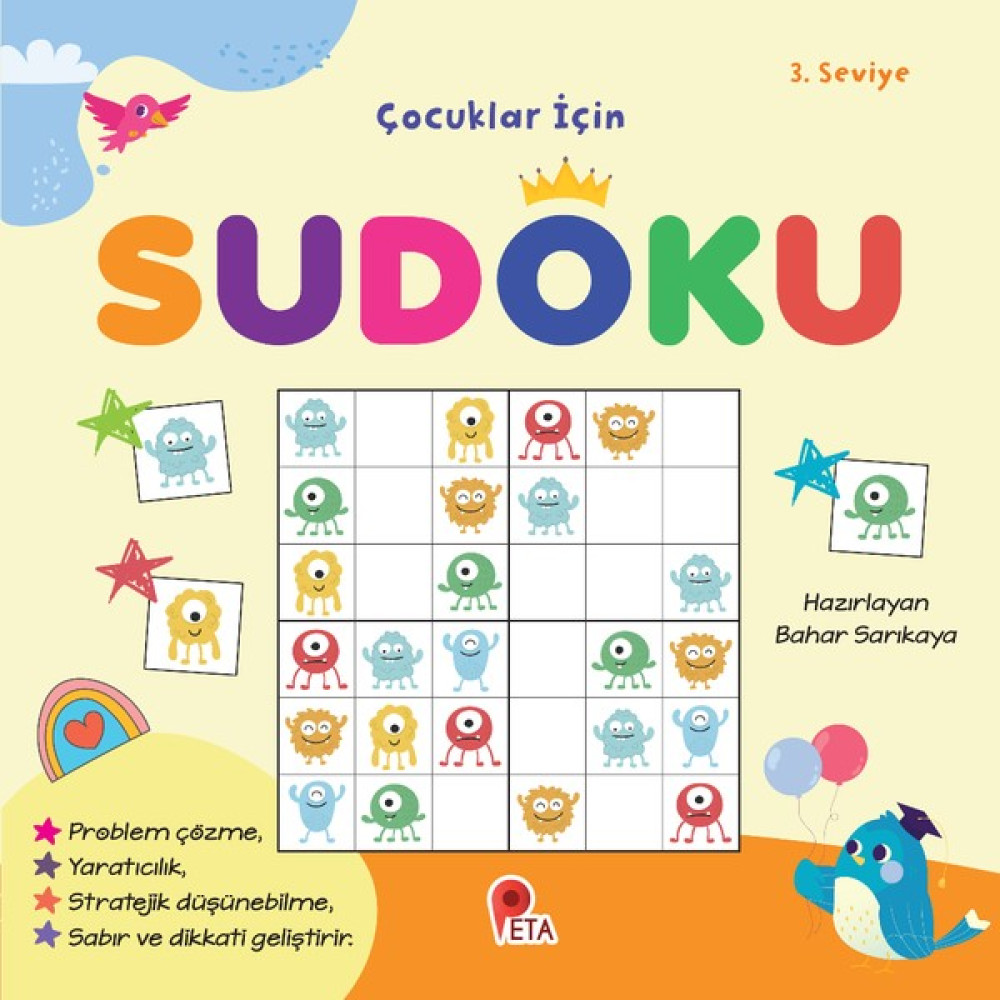 Çocuklar İçin Sudoku 3. Seviye - Bahar Sarıkaya Aktivite & Eğitici Kitaplar Fiyatı