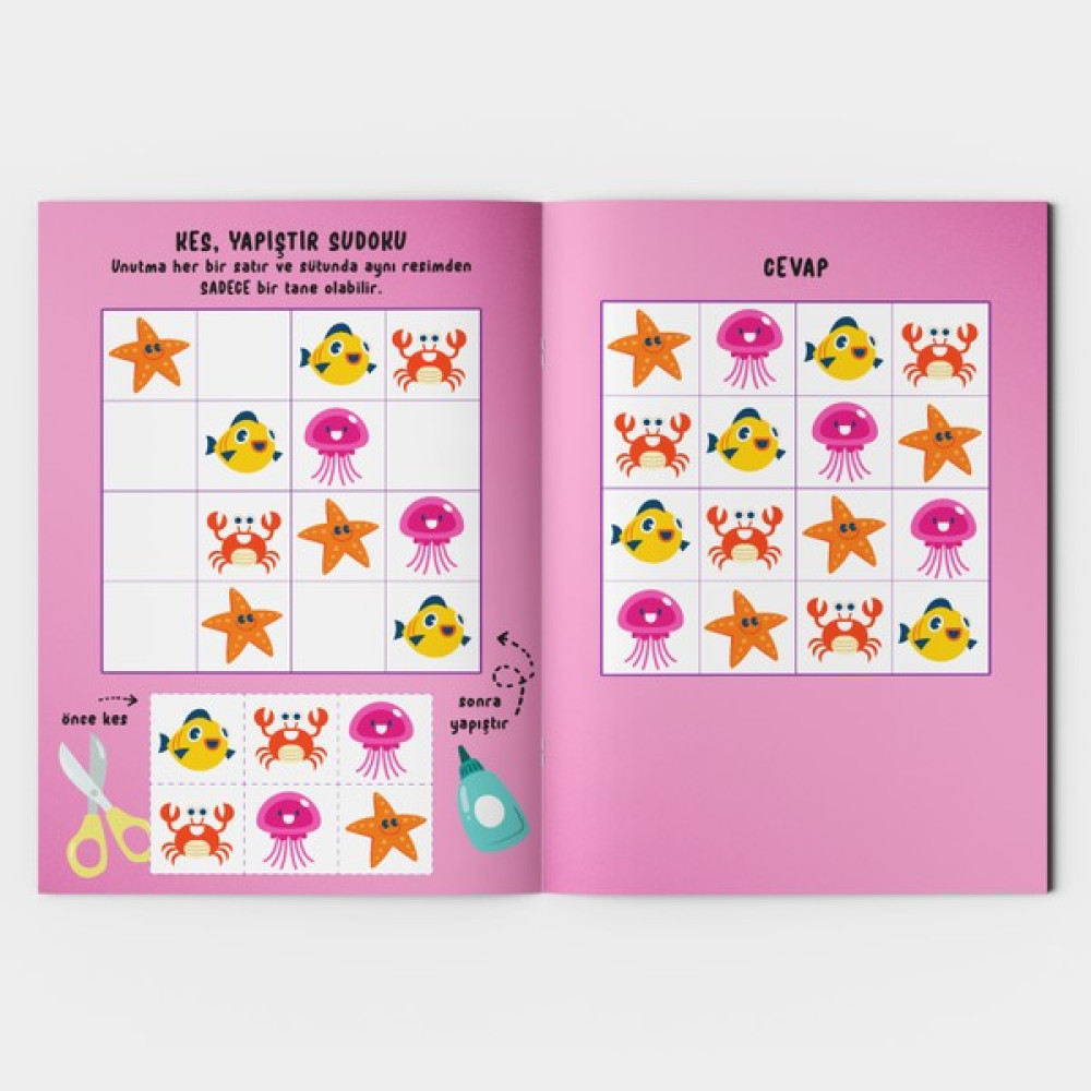 Çocuklar Için Sudoku - Seviye 1 (3-4 Yaş) Okul Öncesi Eğitici & Öğretici Kitaplar Fiyatı