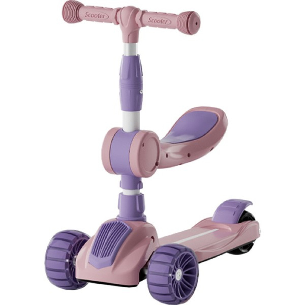 Çocuklar Katlanabilir Ayarlanabilir Işık Yanıp Sönen Pu Tekerlek 3'ü 1 Arada Scooter (Yurt Dışından) - Açık Pembe Açık Hava, Deniz ve Spor Oyuncakları Fiyatı