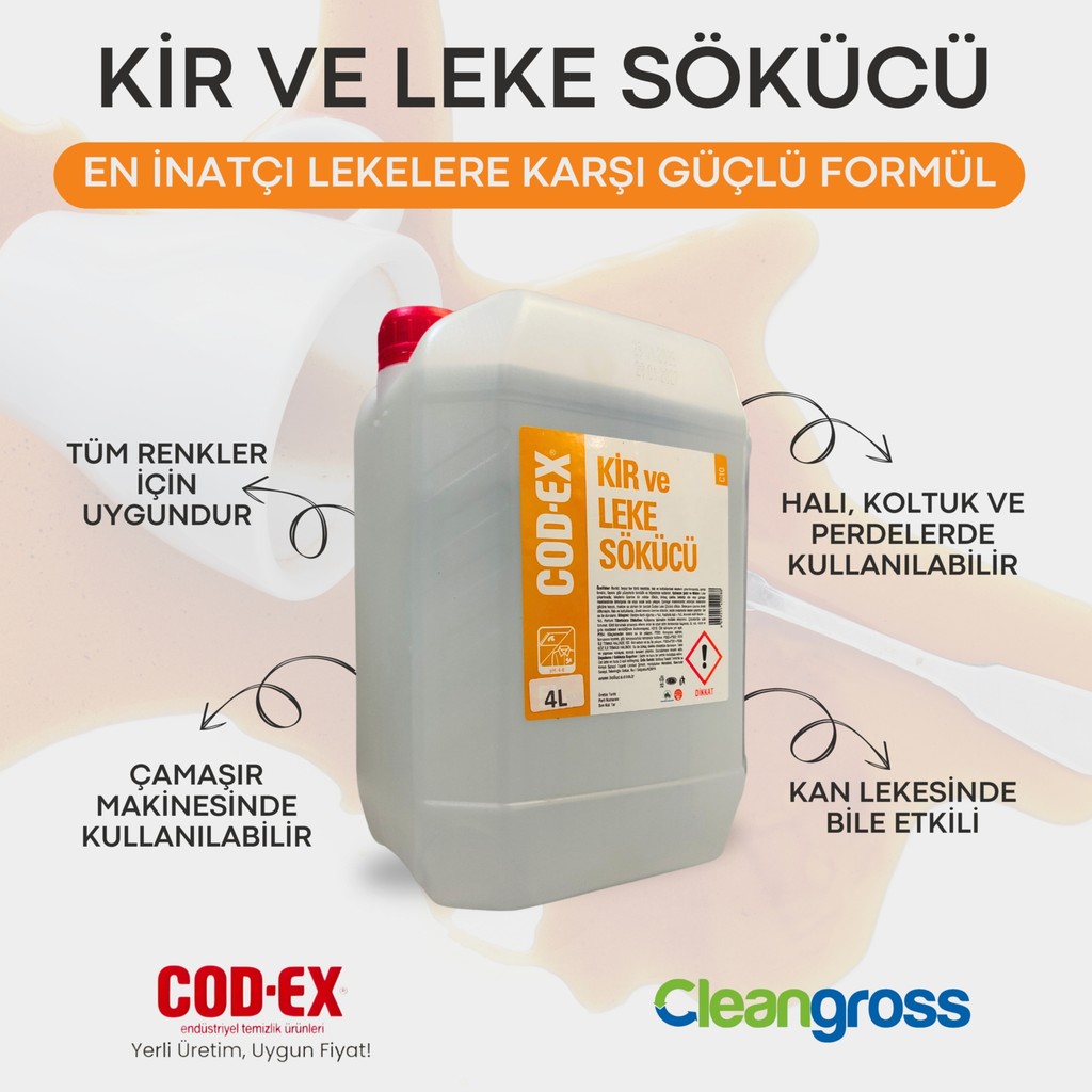 Cod-Ex Kir ve Leke Sökücü 4 lt Çamaşır Yıkama Fiyatı