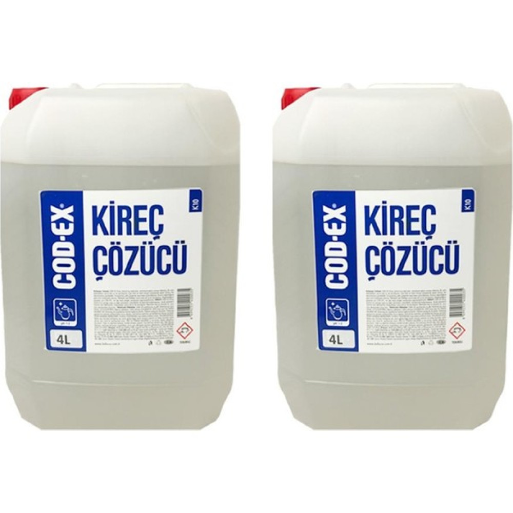 Cod-Ex Kireç Çözücü 4 L x 2 Adet - 4 lt Temizlik Malzemeleri Fiyatı