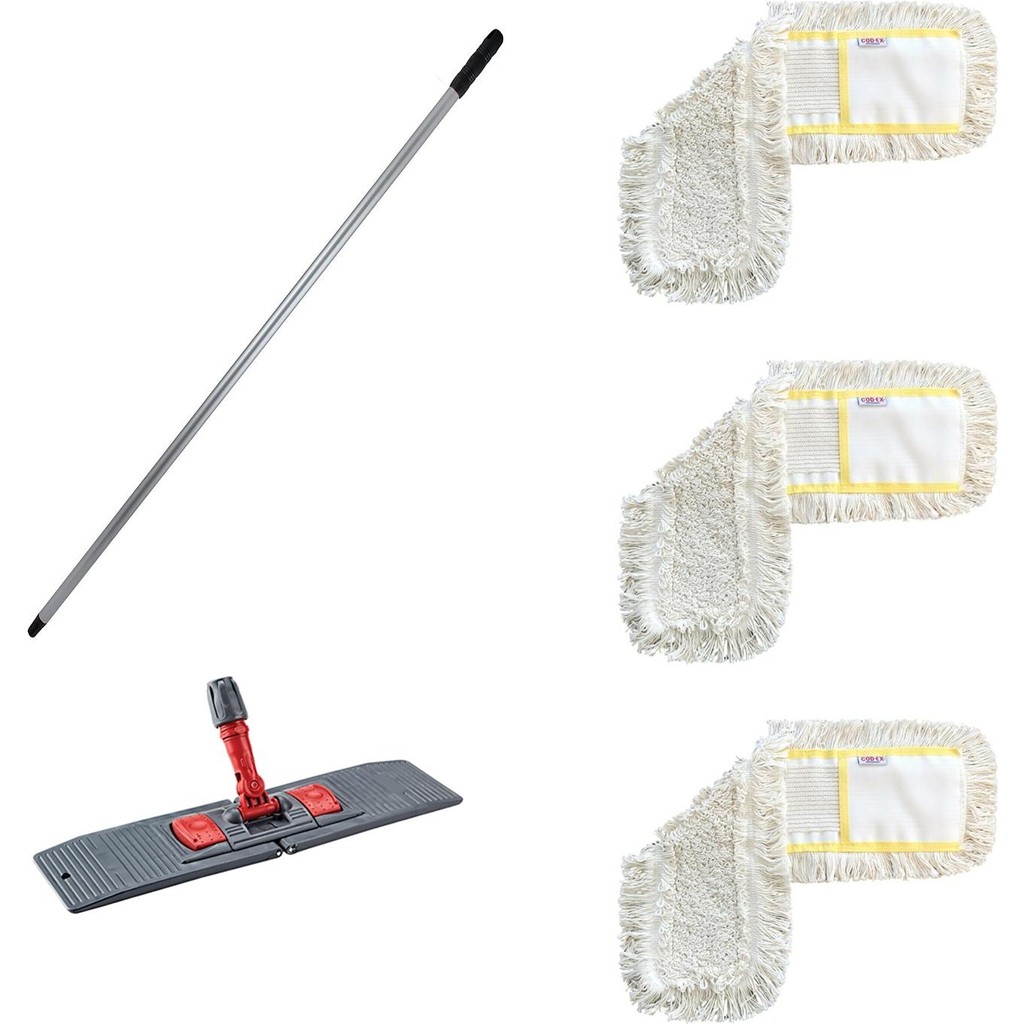 Cod-Ex Tablet Palet Nemli Yedek Mop Takımı - 3 Adet 60 Cm. Mop + Katlanır Aparat + Metal Vidalı Sap Diğer Fiyatı