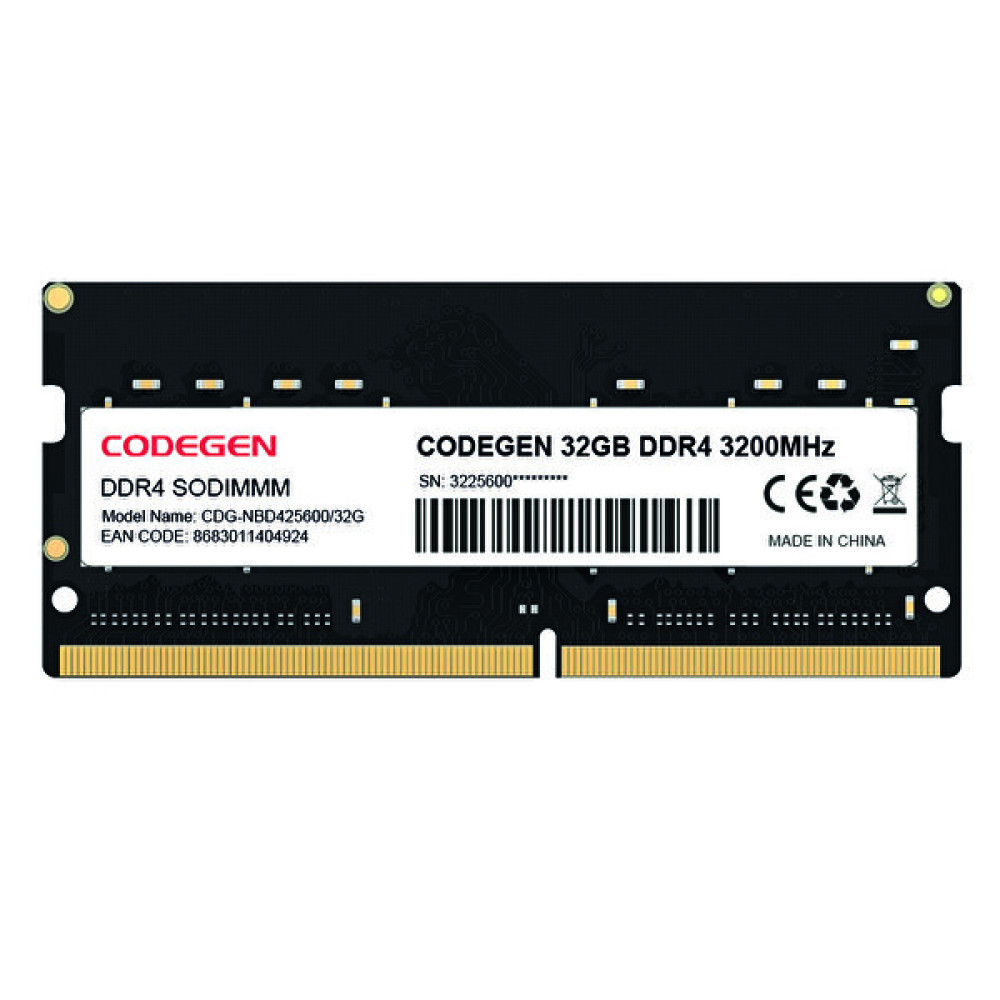 Codegen Cdg-Nbd425600/32G 32 GB Ddr4 3200 MHz Notebook RAM RAM Bellekler Fiyatı