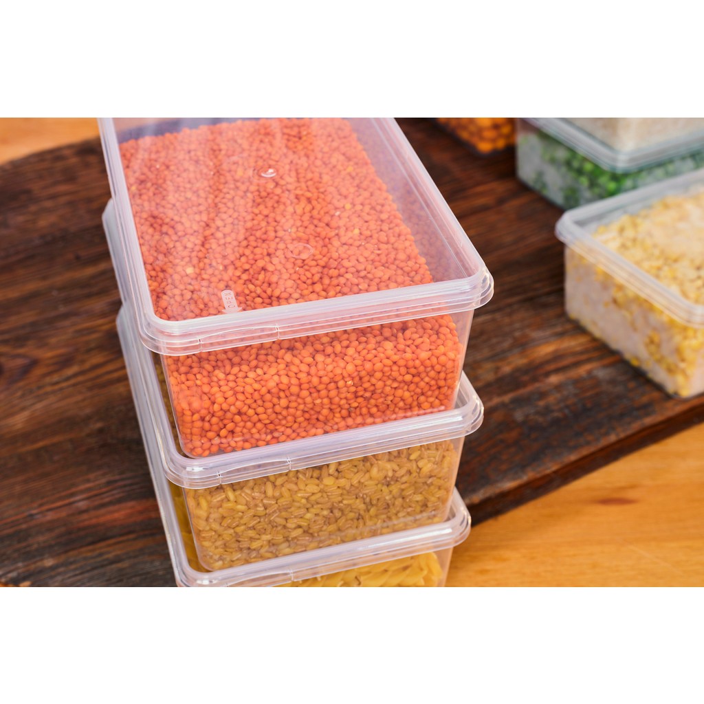 Codemfire Plastik Saklama Kabı Erzak Saklama Kabı 20'li 2 Litre Kapaklı Kilitli Dondurucu (23X14X8CM) - 2 lt Eşya Saklama / Düzenleme Fiyatı