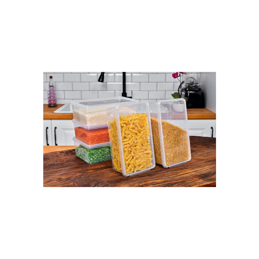 Codemfire Saklama Kabı Erzak Saklama Kabı 5 Adet 2000 ml Kapaklı Kilitli Dondurucu Gıdaya Uygun (23X14X8CM) Saklama Kapları Fiyatı