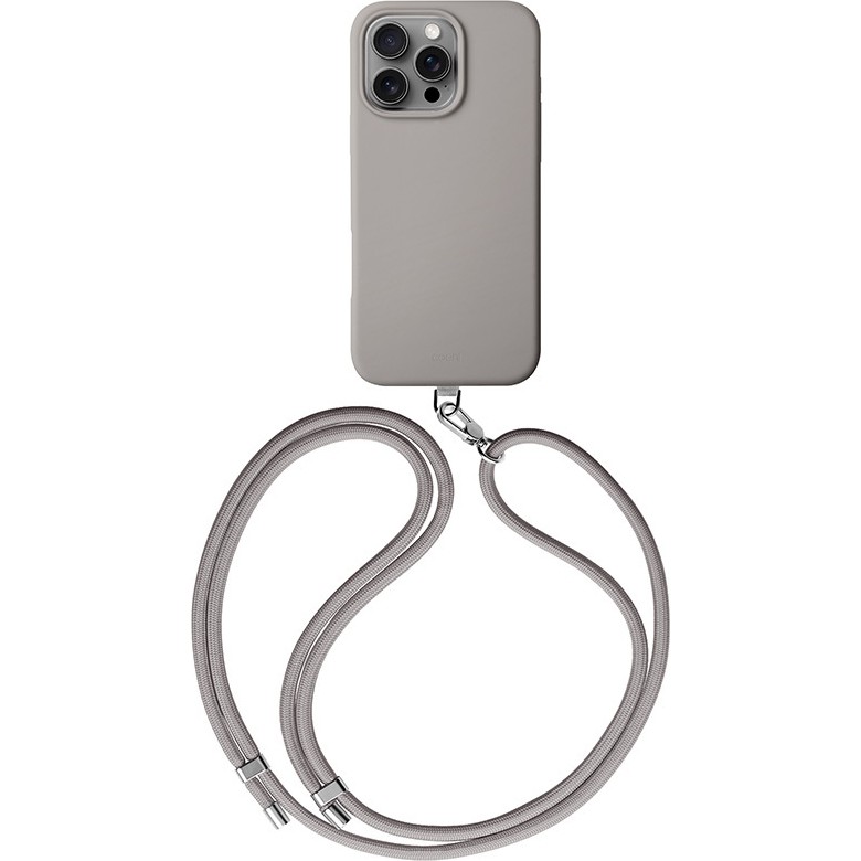 Coehl Apple iPhone 16 Pro Max Uyumlu Kılıf Magsafe Şarj Özellikli Soft Arka Yüzey Askı Ipli Coehl Creme Gri Diğer Fiyatı