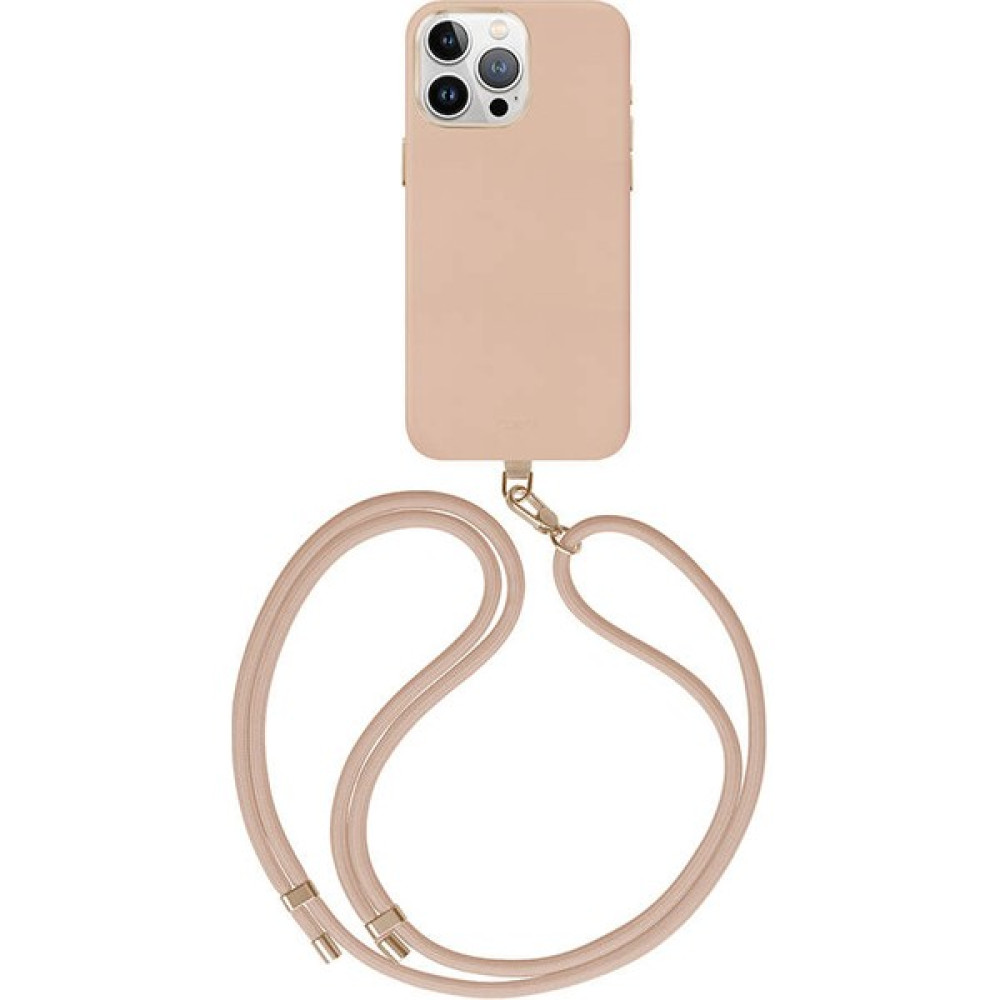 Coehl iPhone 15 Pro Max Uyumlu Kılıf Magsafe Özellik Soft Arka Yüzey Askı Ipli Coehl Muse Kapak Rose Gold Cep Telefonu Kılıfı Fiyatı