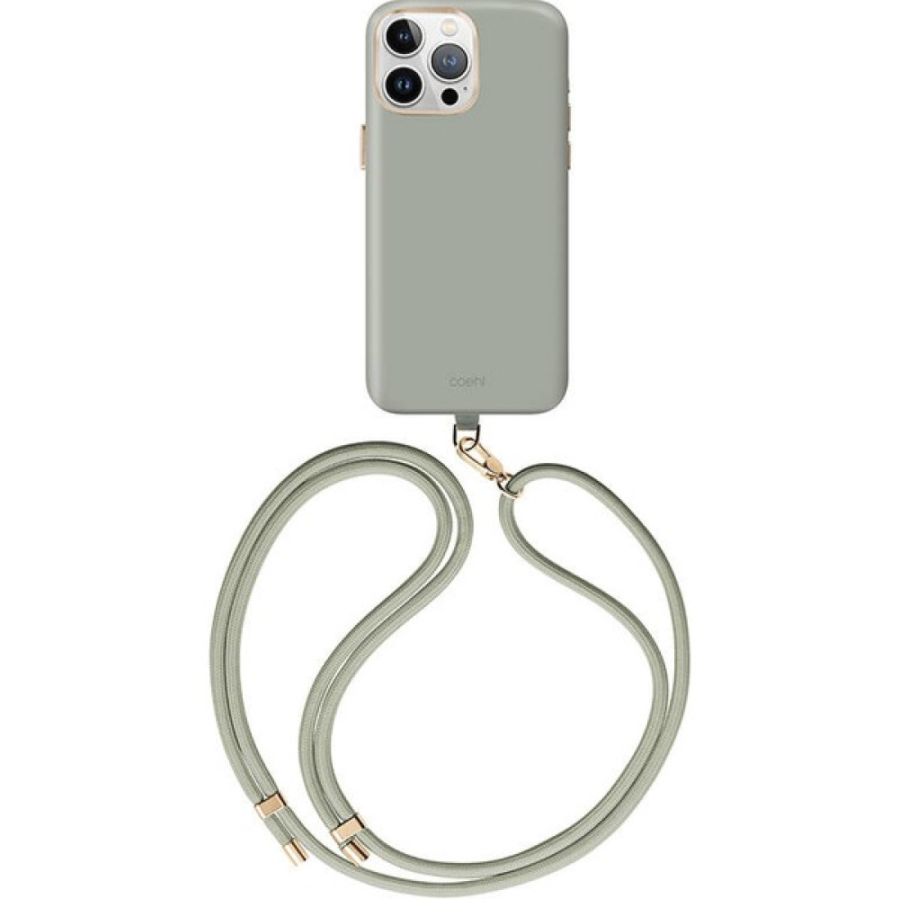 Coehl iPhone 15 Pro Max Uyumlu Kılıf Magsafe Şarj Özellikli Soft Yüzey Askı Ipli Coehl Creme Kapak Yeşil Cep Telefonu Kılıfı Fiyatı
