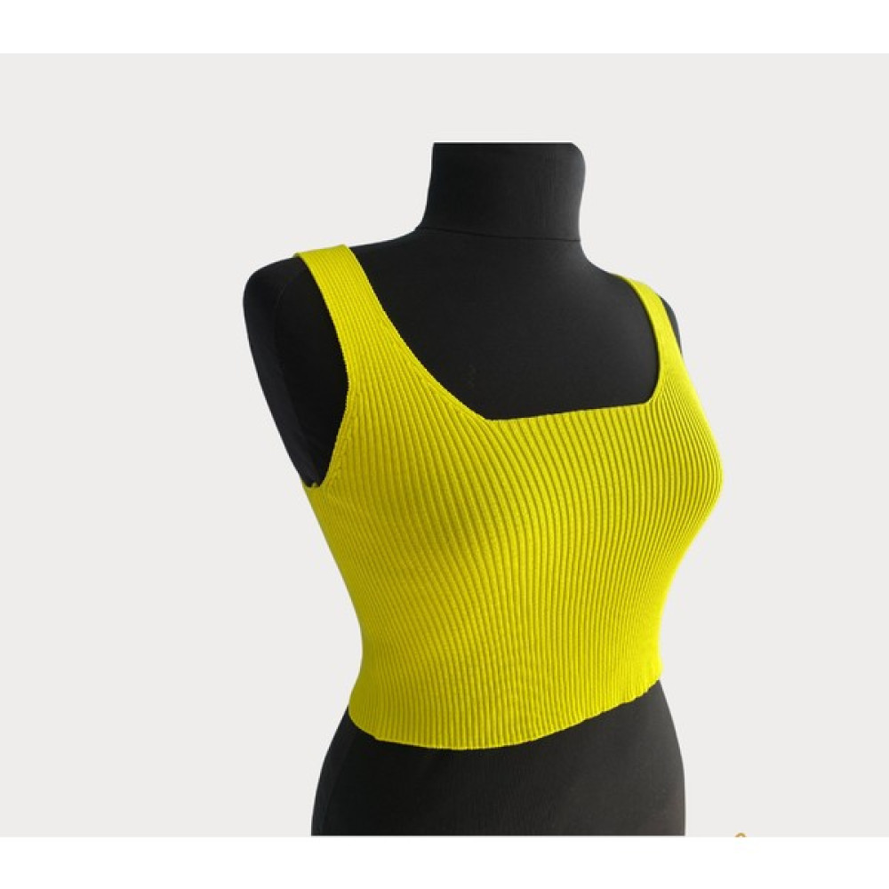 Coesta Kelly Triko Askılı Neon Sarı Kadın Crop Kadın Pantolon Fiyatı