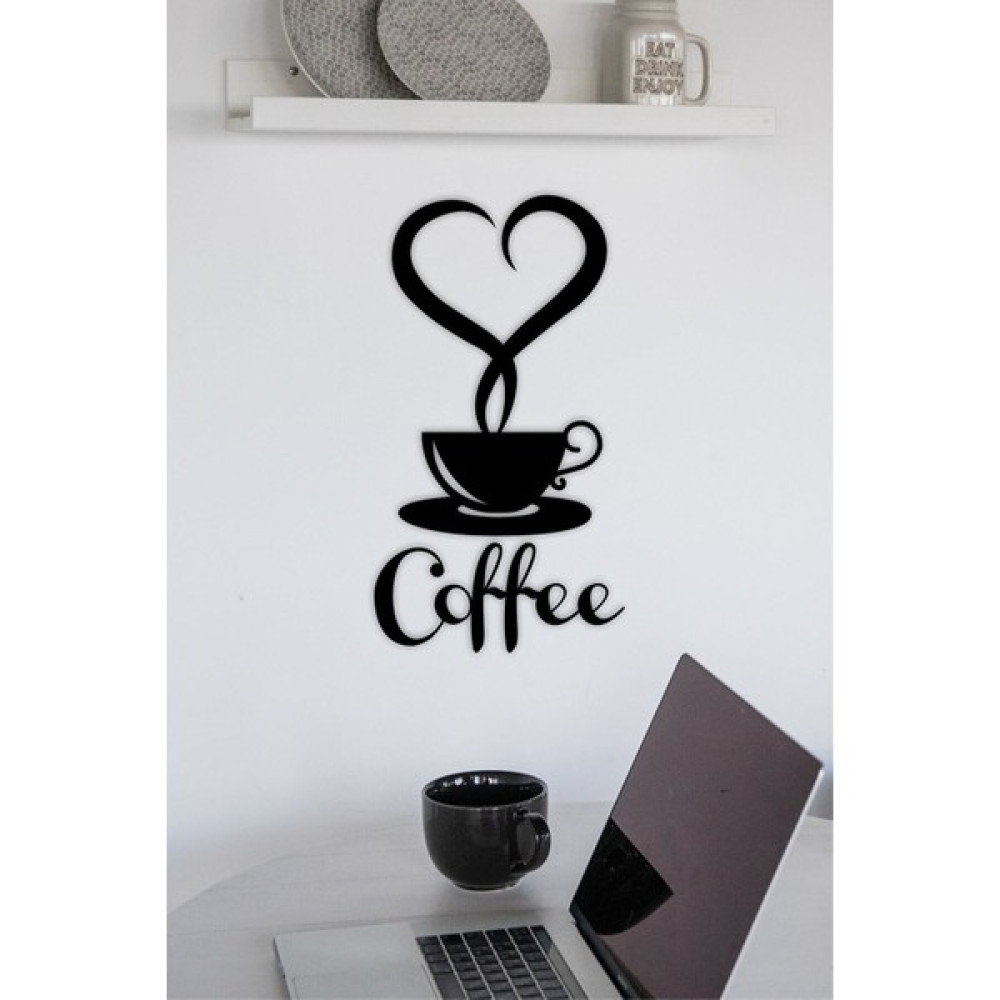 Coffe Kahve Köşesi Duvar Dekoru - Siyah - 27 x 50 Ev & Dekorasyon Aksesuarları Fiyatı