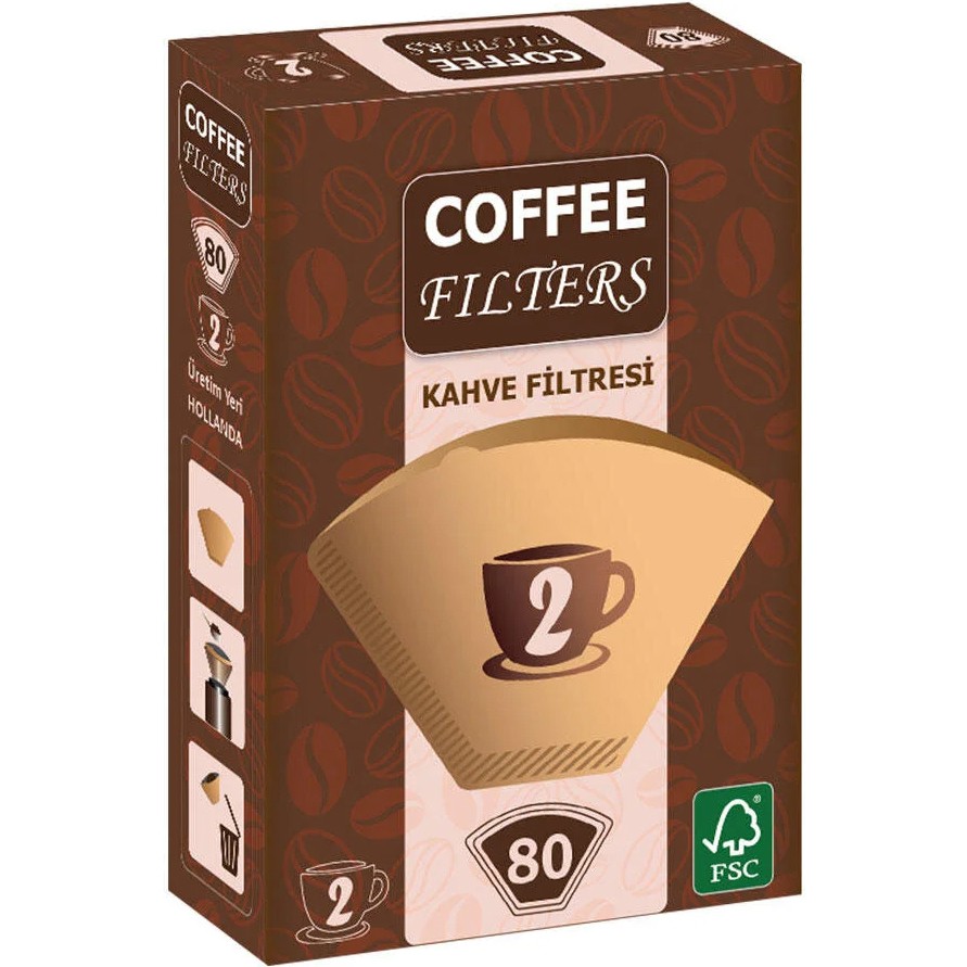 Coffee Filters Filtre Kahve Kağıdı No:2 80'li Paket - 80 gr - Kağıt Filtre Diğer Fiyatı