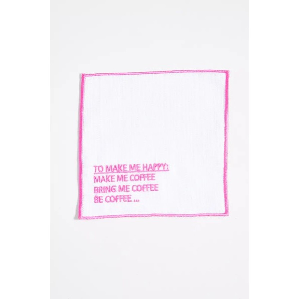 Coffee - Pembe Sunum Peçetesi - 15 x 15 cm Masa Örtüsü Fiyatı