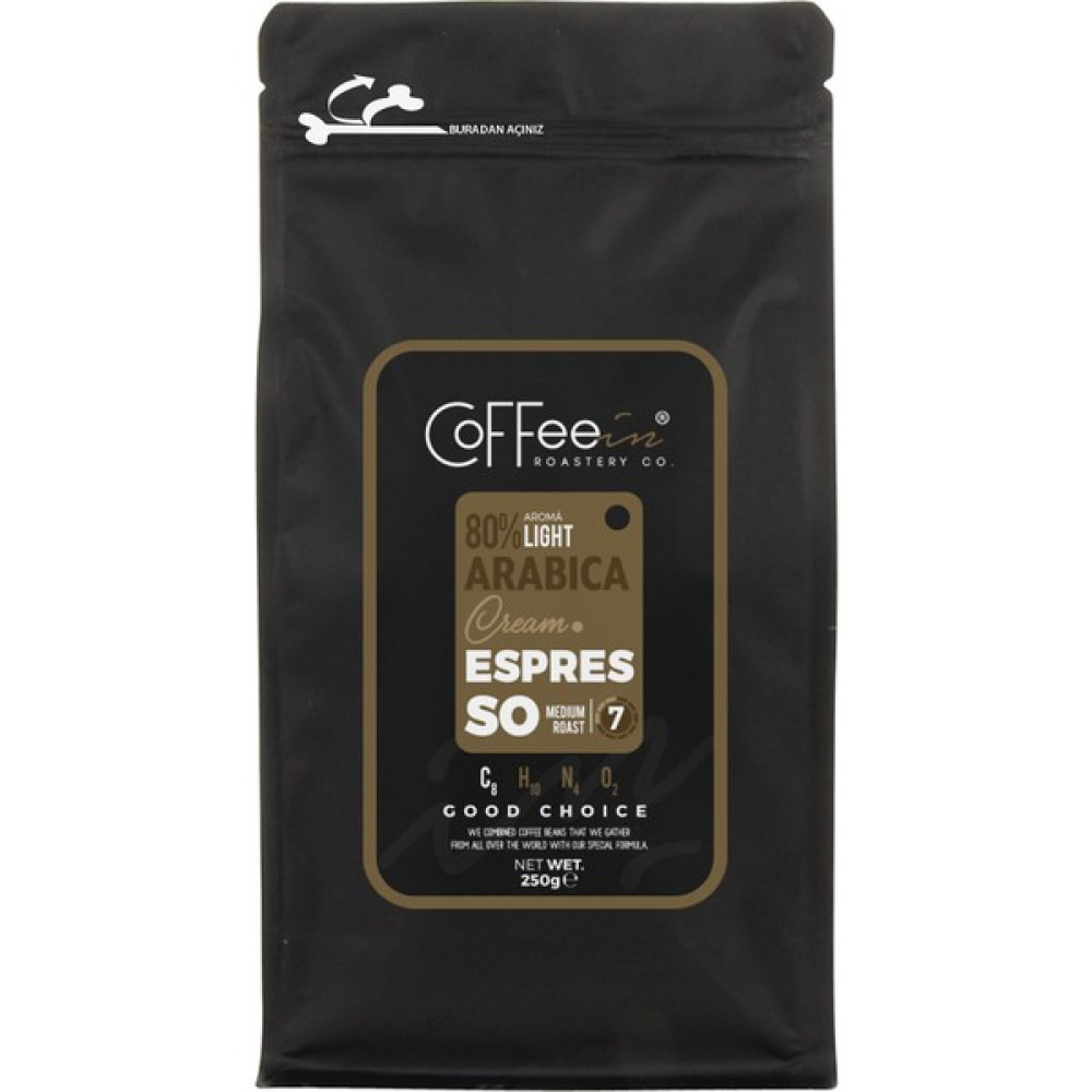 Coffeein Espresso Cream Çekirdek Kahve 250 gr - V60 Kahve Fiyatı