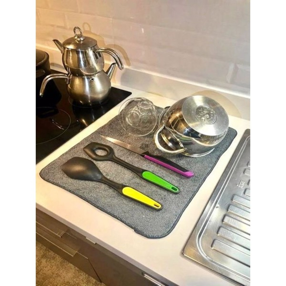 Çok Amaçlı Mikrofiber Bulaşık Kurulama Matı 36*45 cm Kurutma Örtüsü Tezgah Üstü Süper Emici Pratik Mutfak Gereçleri Fiyatı