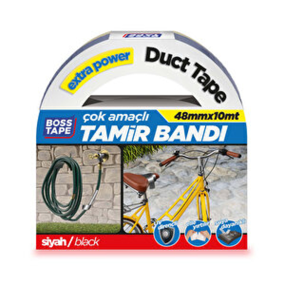 Çok Amaçli Tamir Duct Tape 48x10m Siyah Bant Fiyatı