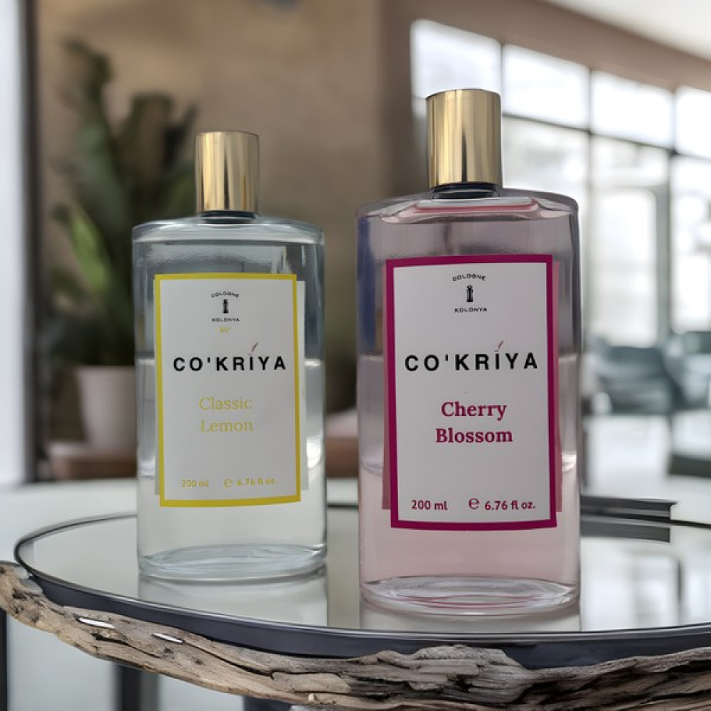 Co'kriya Limon ve Japon Kiraz Çiçeği Kolonyası 2'li 200 ml ve 200 ml Kolonya & Gülsuyu Fiyatı