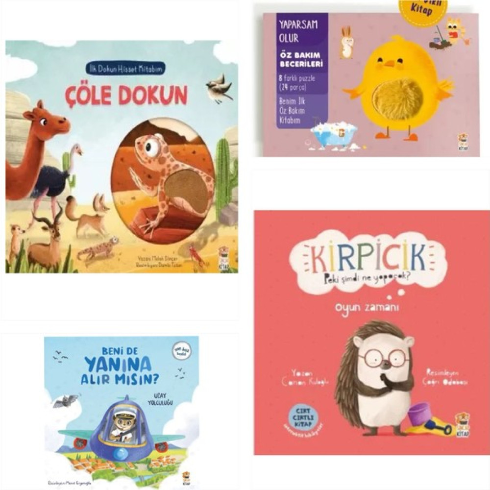 Çöle Dokun - Yaparsam Olur - Uzay Yolcuları - Kirpicik Oyun Zamanı 4 Kitap Zeka Geliştirici Kitaplar Fiyatı