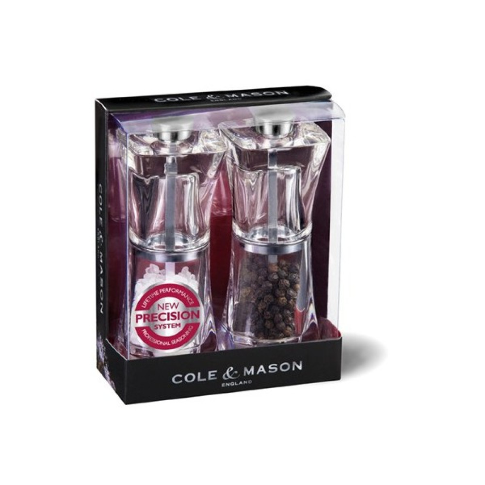 Cole - Mason H37408p Crystal 125mm Tuz-biber Değirmeni Seti Baharat Setleri & Baharatlıklar Fiyatı