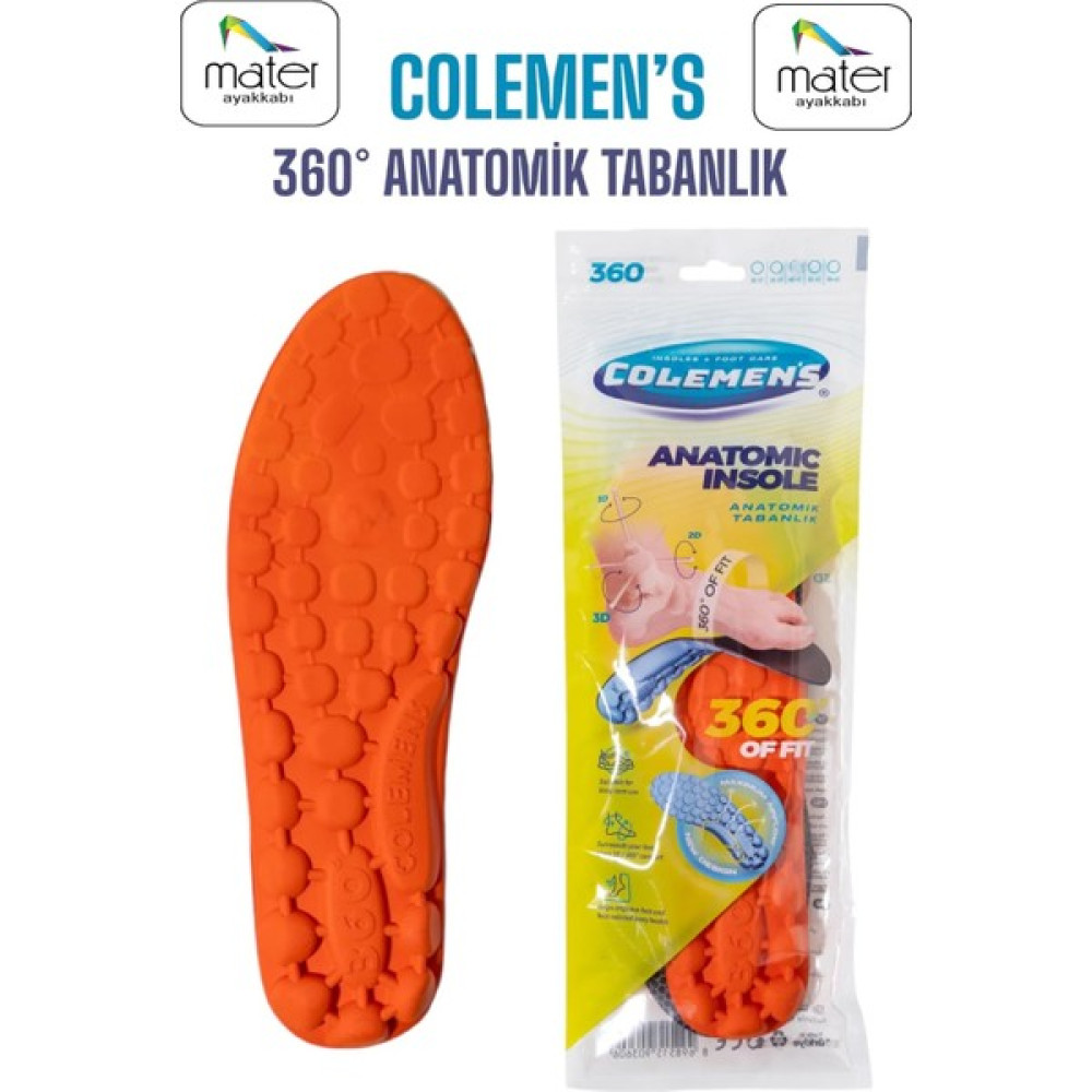 Colemens Comfort System Insoles & FOOTCARE360 - Anatomik Ayakkabı Tabanlığı Masaj Etkili Tabanlık - 36-37 Oto Boyaları Fiyatı