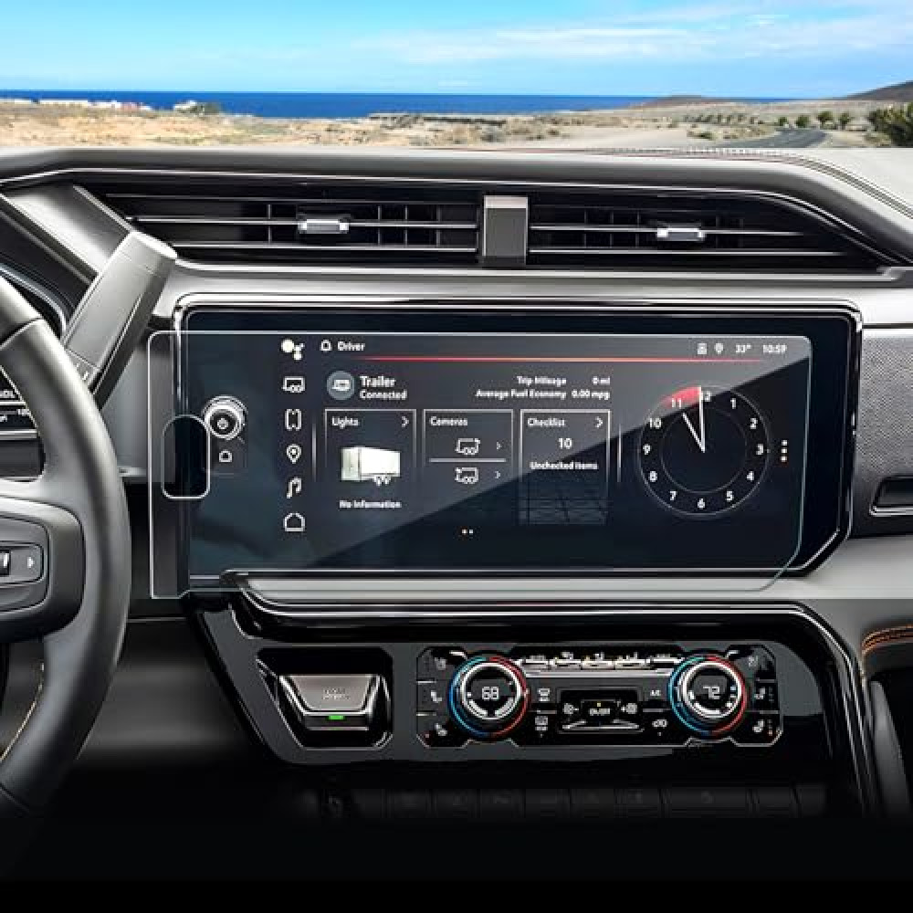 Coleya Anti-Glare Matte Screen Protector for 2022-2025 GMC Sierra 1500 (AT4/AT4X/Denali/Denali Ultimate), 9H Tempered Glass 2023 2024 Sierra 1500/2500HD/3500HD Accessories HD&Anti-Fingerprint 13.4"