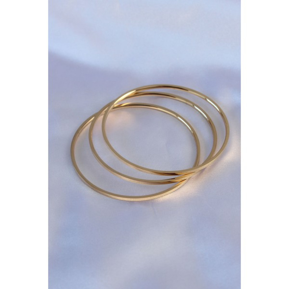 Colezium 316L Çelik Gold Renk Ajda Model Kadın 65 mm Bilezik Altın, Takı & Aksesuar Fiyatı
