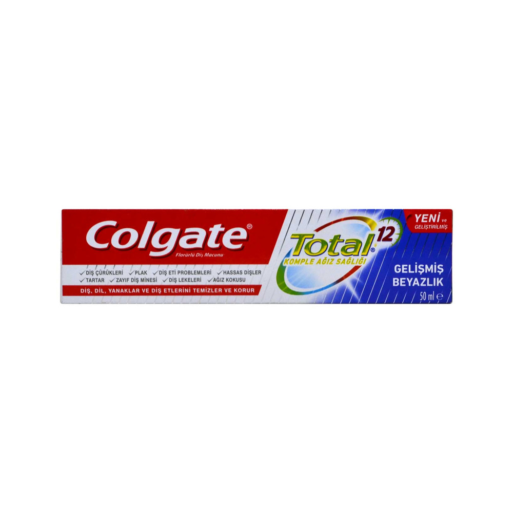 Colgate Diş Macunu 50 ml Total Gelişmiş Beyazlık Diş Macunları Fiyatı