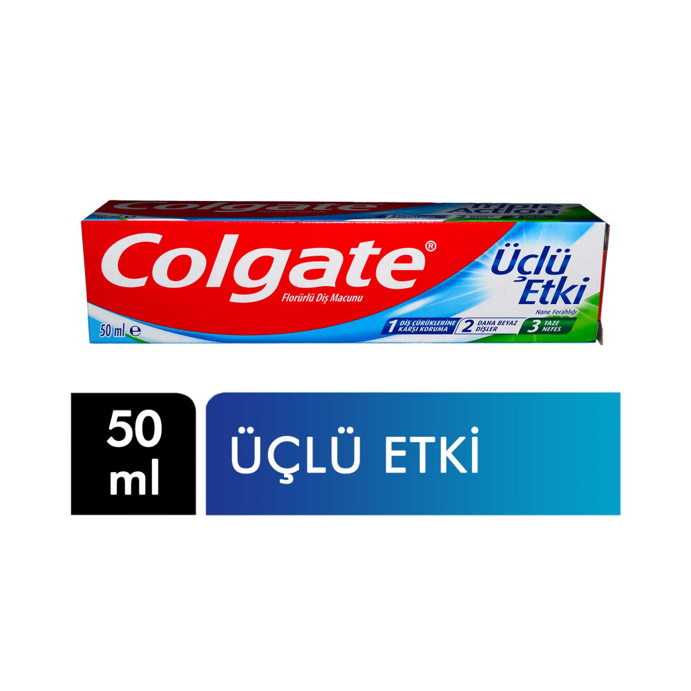 Colgate Diş Macunu 50 ml Üçlü Etki Yeni Paket Diş Macunları Fiyatı