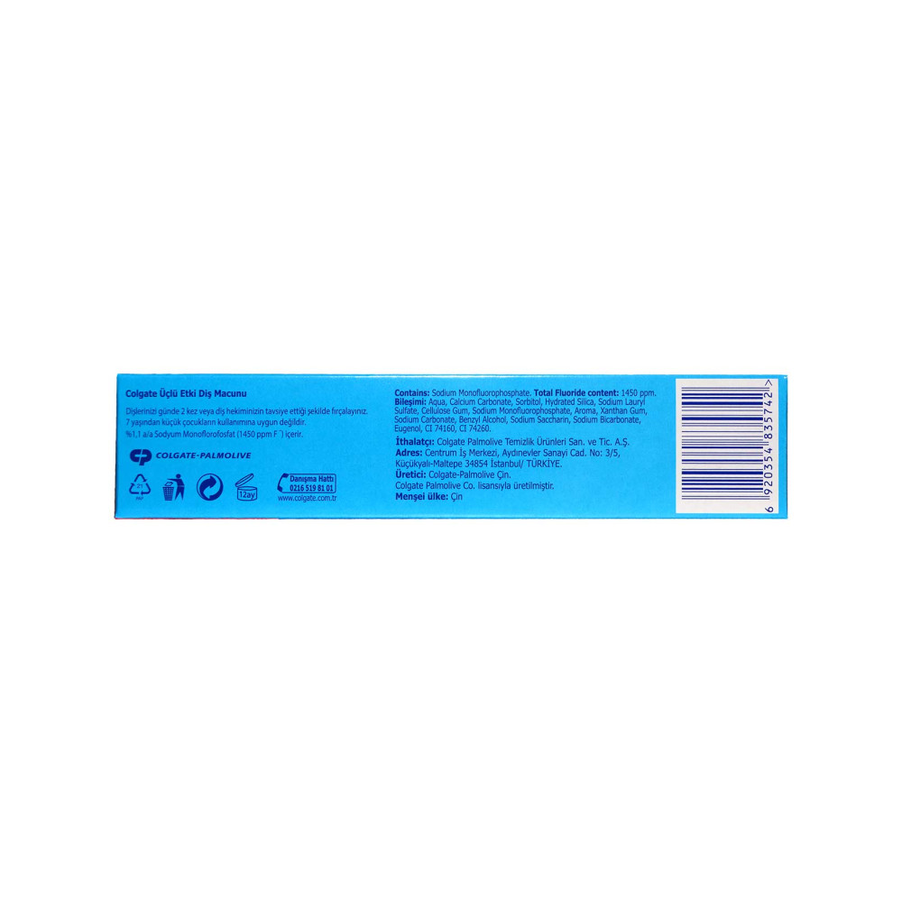 Colgate Diş Macunu 50 ml Üçlü Etki Yeni Paket