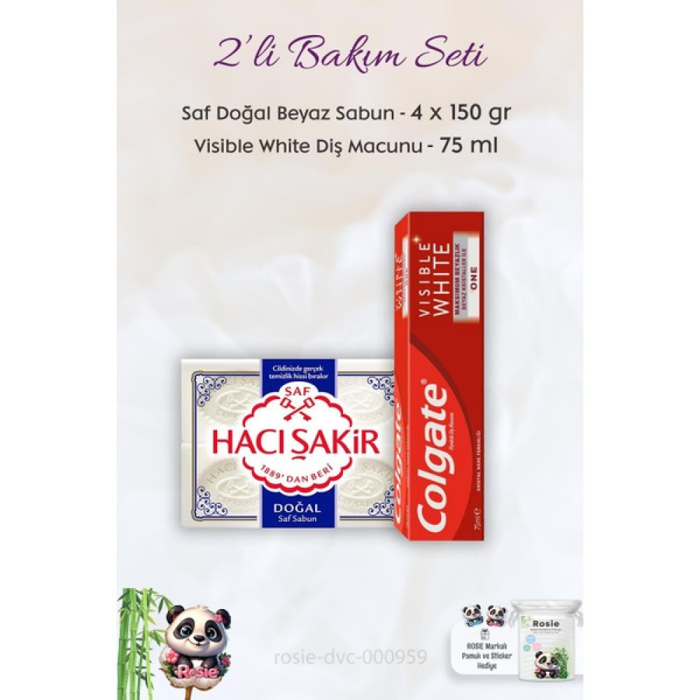 Colgate Visible White Diş Macunu 75 Ml, H. Şakir Saf Doğal Sabun 4 X 150 Gr Ve Rosıe Oto Boyaları Fiyatı