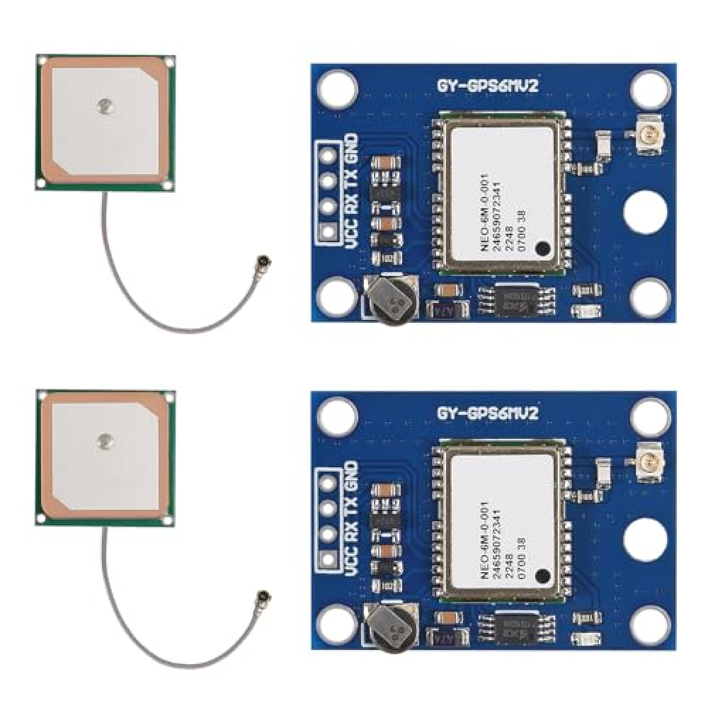 Coliao 2pcs GY-NEO6MV2 NEO-6M GPS Module NEO6MV2 with Flight Control EEPROM MWC APM2.5 Large Antenna for EEPROM APM 2.5