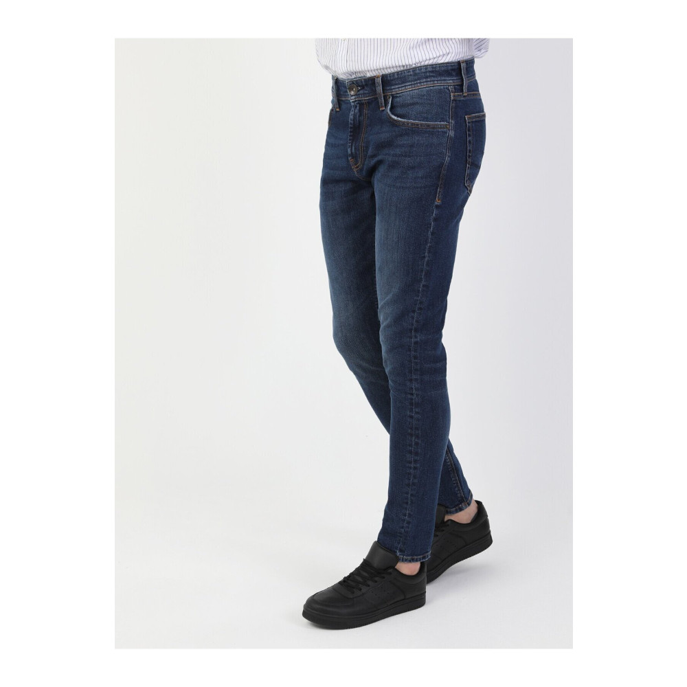 Colins 041 Danny Düşük Bel Dar Paça Slim Fit Mavi Erkek Jean Pantolon 34/32 Beden Kadın Pantolon Fiyatı