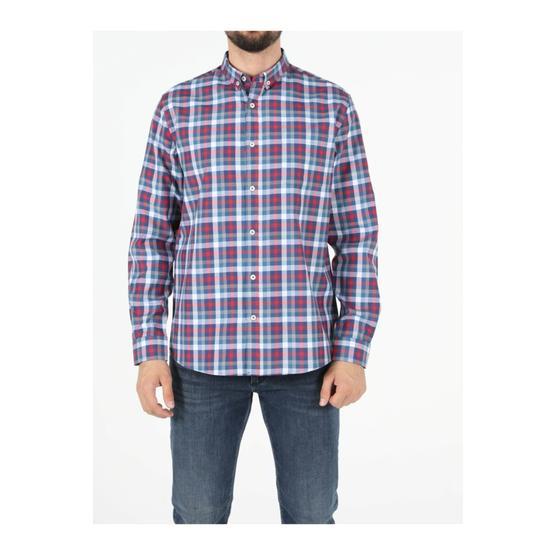 Colin's CL1048518 Mavi Regular Fit Shirt Neck Erkek Uzun Kol Gömlek