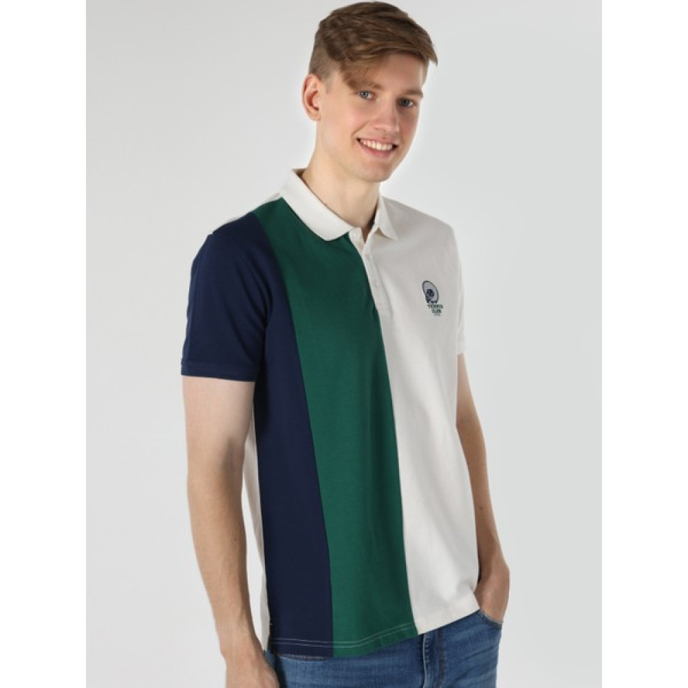 Colin's Regular Fit Baskılı Beyaz Erkek Polo Yaka Kısa Kol Tişört Erkek T-shirt Fiyatı