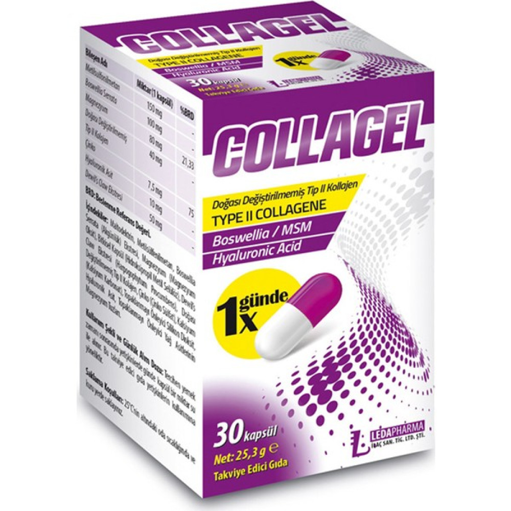 Collagel Kapsül - Type II collagen Anti-Aging / Yaşlanma Karşıtı Fiyatı