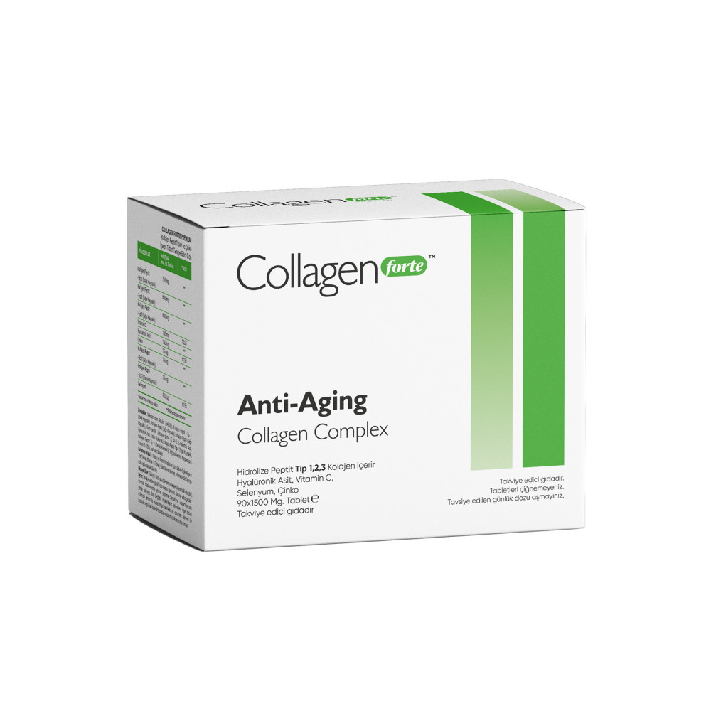 Collagen Forte Platinum Anti-Aging Kolajen Complex & Multivitamin 1500 mg x 90 Tablet Sağlık Fiyatı
