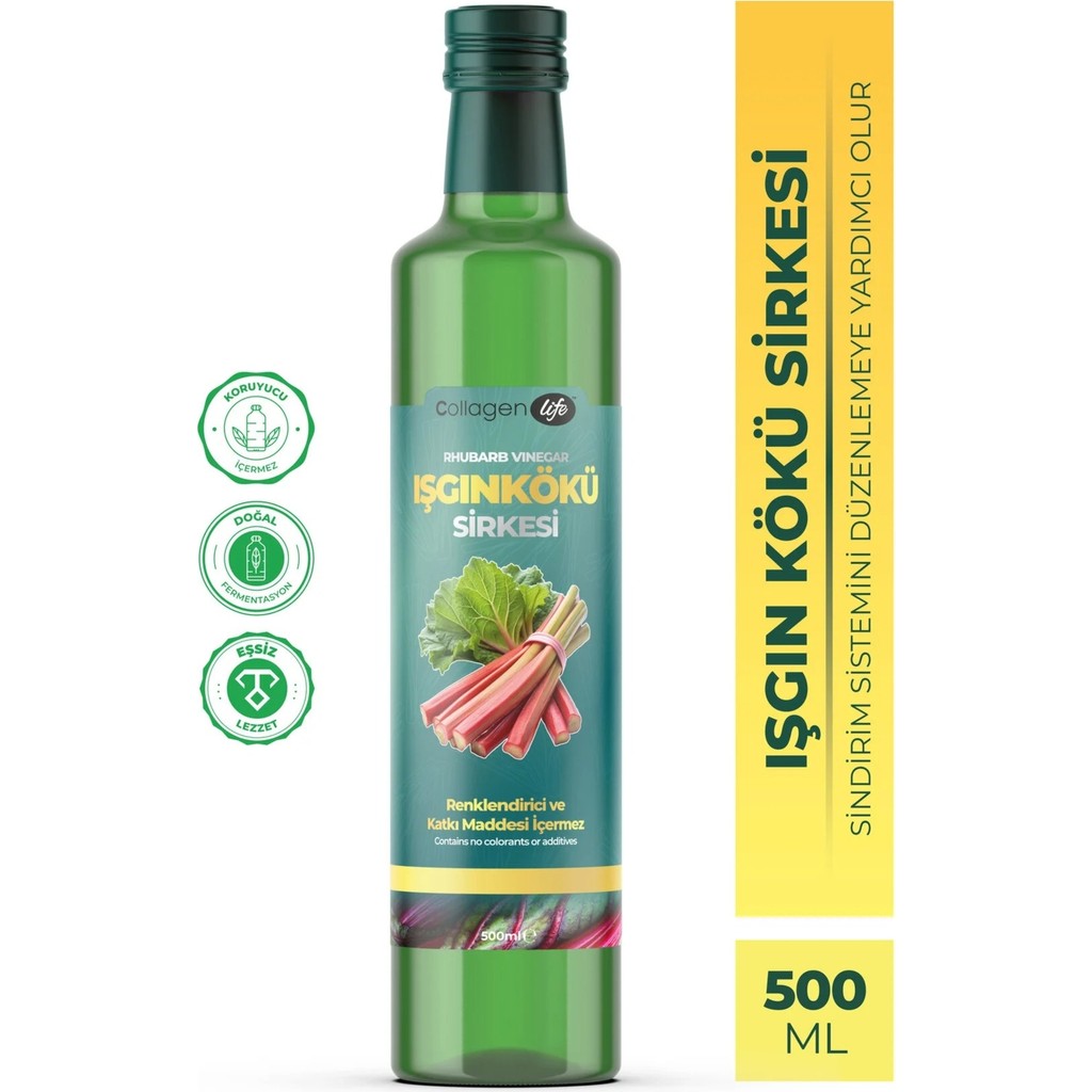 Collagen Life Işkın Kökü Sirkesi Rhubarb Vınegar 500 ml - Doğal Fermantasyon Diğer Fiyatı