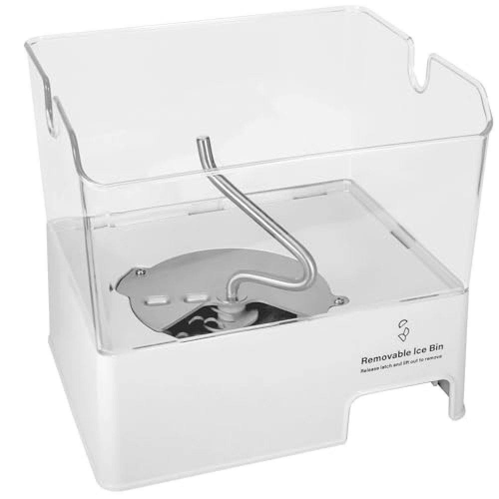 ColleRain WPW10347093 Refrigerator Ice Container Compatible with Whirlpool Ice Maker Replacement, W10347093 Ice Bucket Assembly for Whirlpool Refrigerator