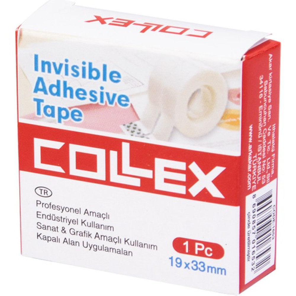 Collex Görünmez Bant 19MMX33MT CODE1653 6532 Ofis Malzemeleri Fiyatı