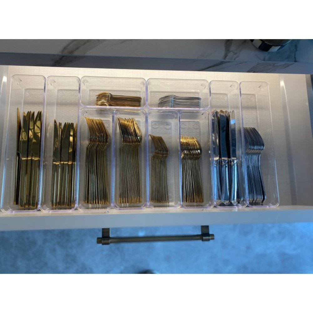 Color House 10'lu Set Kaşıklık Mutfak Çekmece Içi Düzenleyici Modüler Makyaj Takı Banyo Hobi Buzdolabı Ilaç Organizer Saklama Kapları Fiyatı